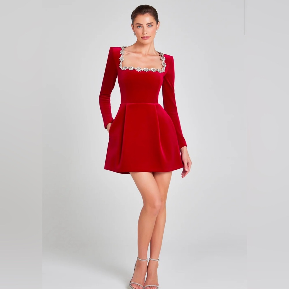 Nadine Merabi Kimberly Red Dress